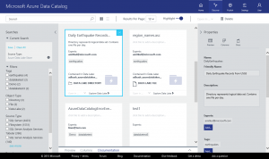 Azure Data Lake Objects in Portal