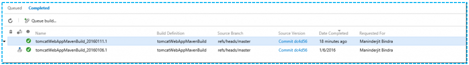 VSTS Build completion