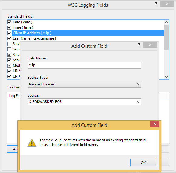 Conflict in Advanced Logging Module