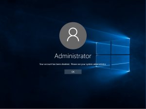 Disabled Admin Logon