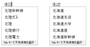 強化された予測変換候補