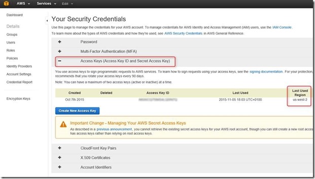 AWS Access Keys