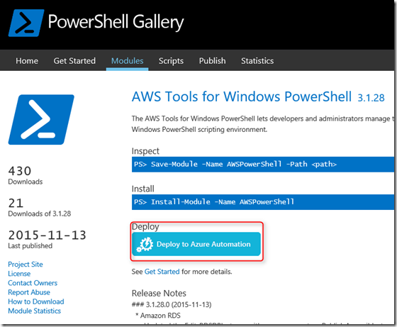 AWS PS Module import to AA