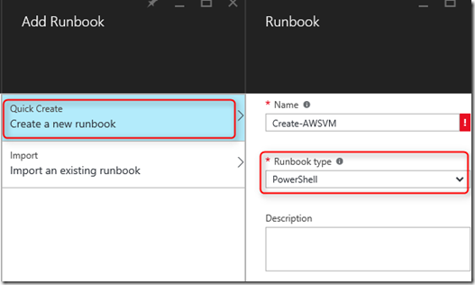 Create AWS runbook