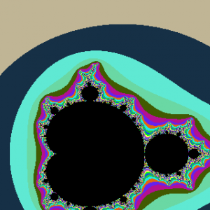 Screen shot of a Mandelbrot program