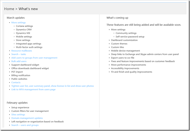 O365admin-whatsnew