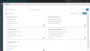 OMS Log Search page