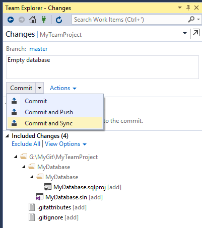 commit and sync