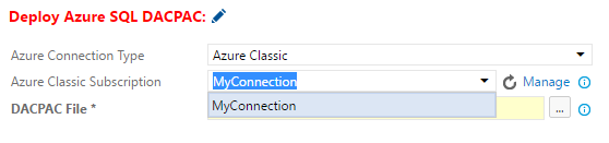 connection dropdown