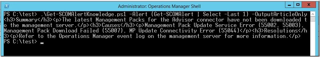 Get-SCOMAlertKnowledge_console