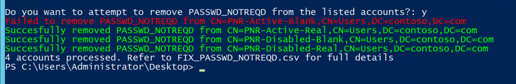 Remediate-PNR Output