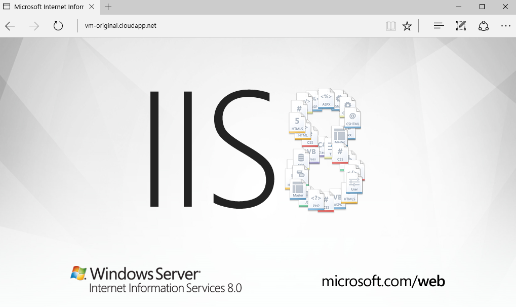 vm copied iis