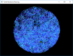 Screen shot of a program Turtle Random Drawing