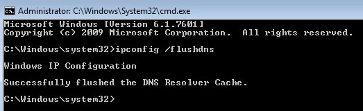 Figure 1: Clear the DNS Resolver Cache before you connect to the cloud service.