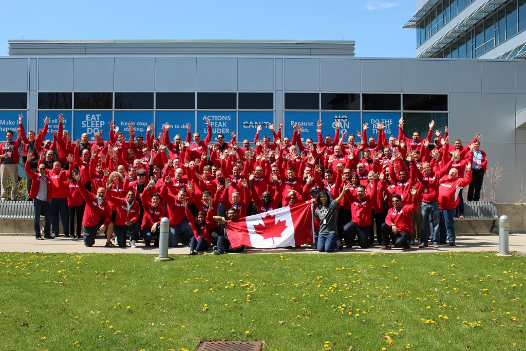 red shirts