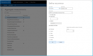 schedule periodically using Entity store form