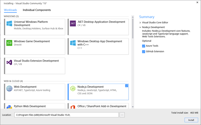 New-Visual-Studio-Installer