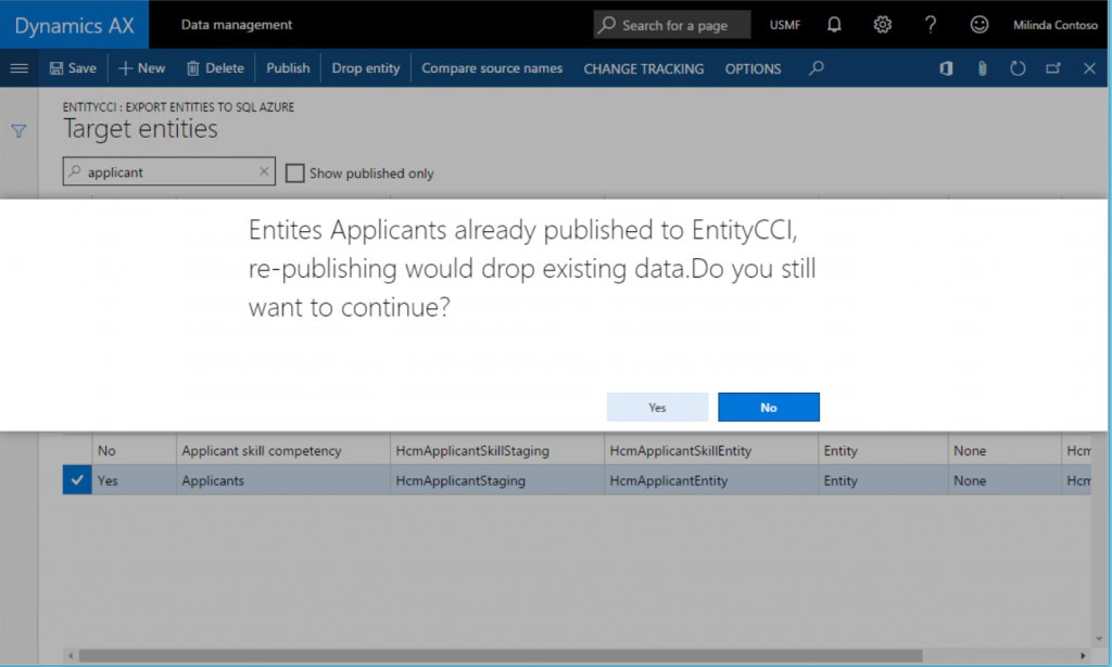 confirm publish schema