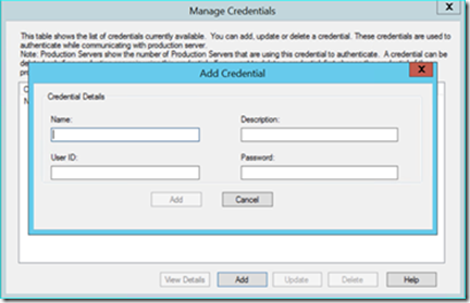 Figure 6-2 Adding a new Credential to DPM server