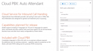 Cloud PBX Auto Attendant