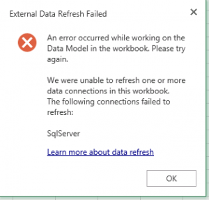 Error on Refresh