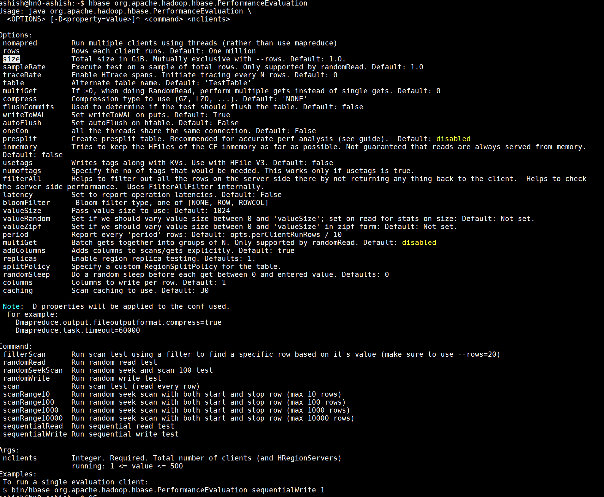 org.apache.hadoop.hbase.PerformanceEvaluation