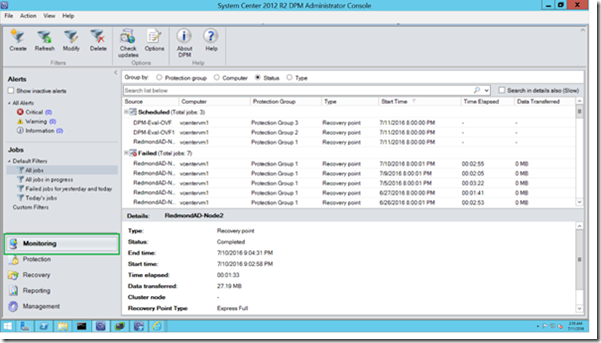 Figure 6-11 Monitoring VMware VM Protection