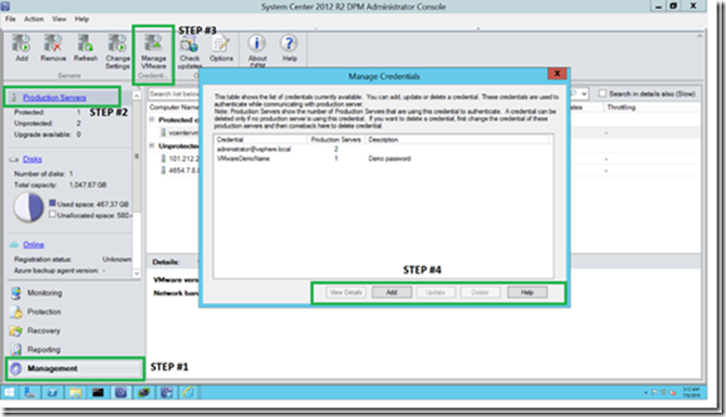 Figure 6-1 Adding a new Credential to DPM server