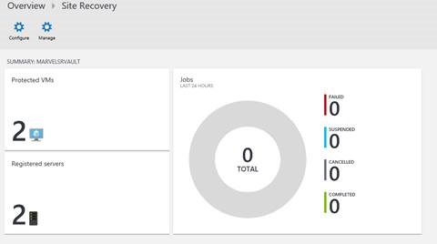 Summary of Site Recovery statistics