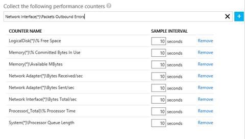 Network Interface(*)\Packets Outbound Errors typed in search box