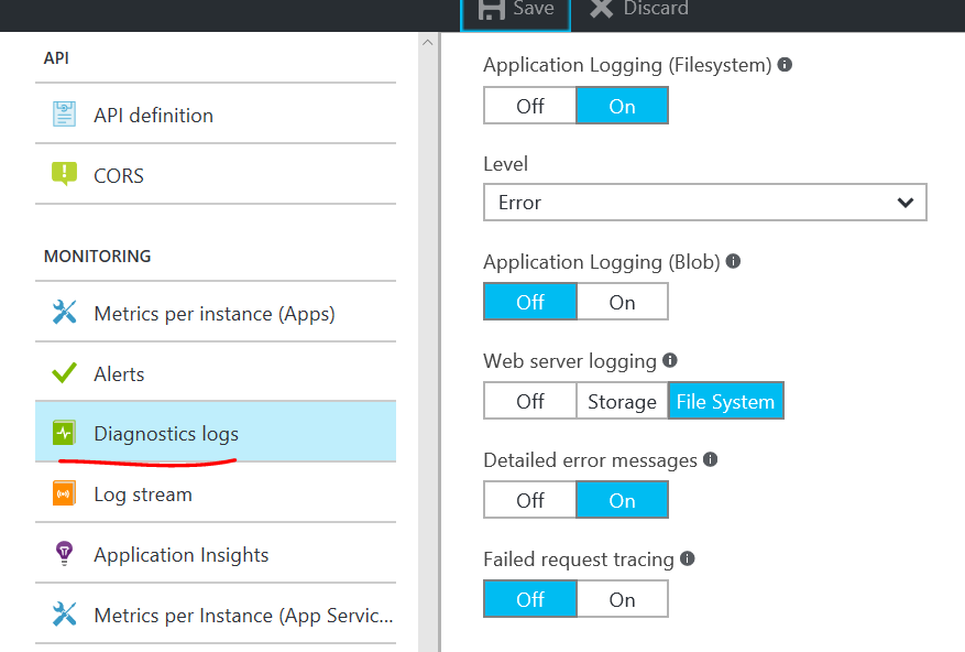 Diagnostics Logs