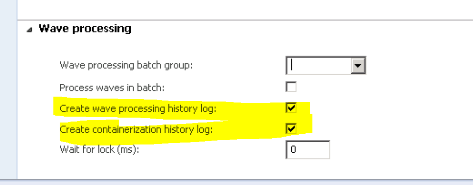 History log waves processing