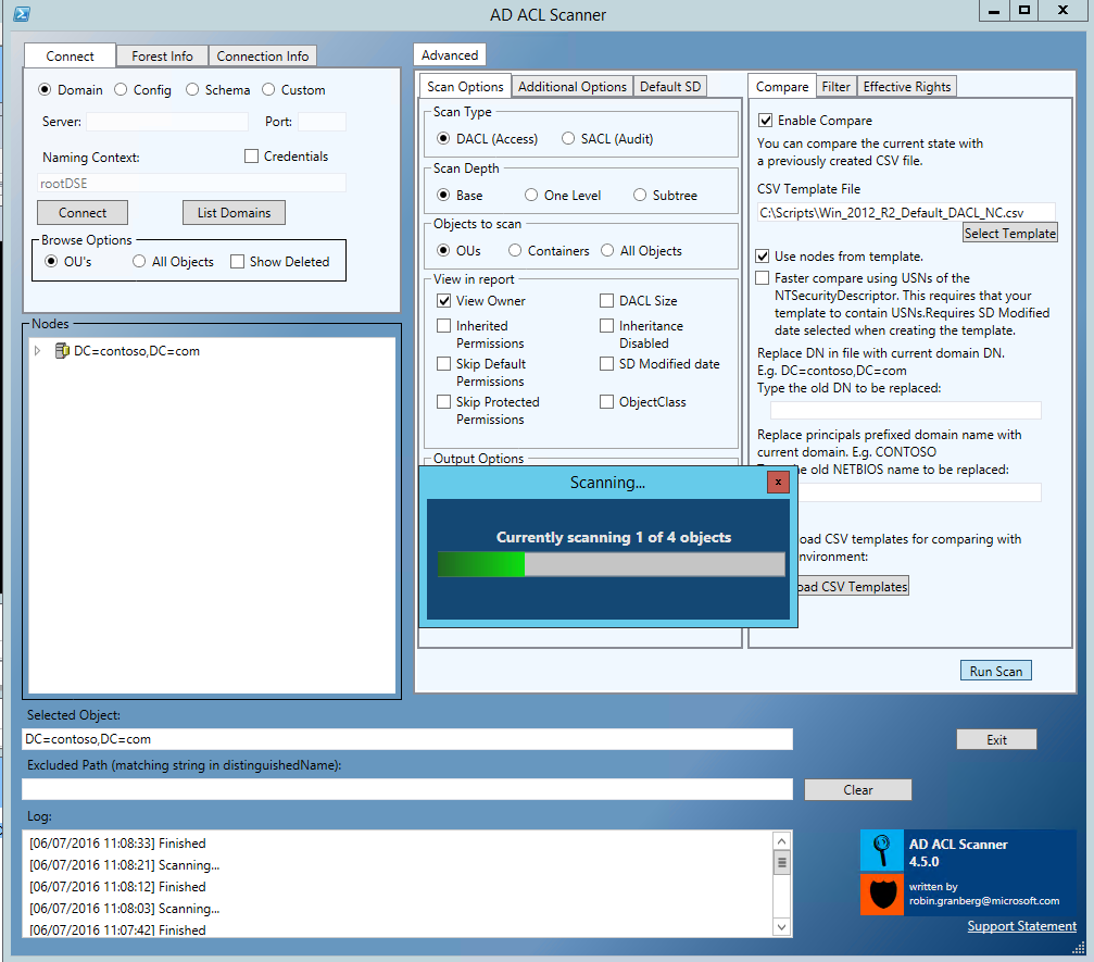 Fig. 3. Running a compare report.