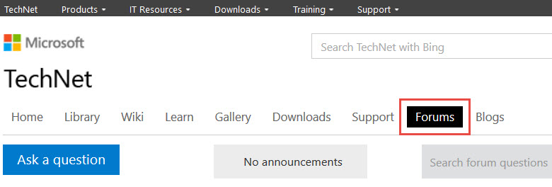 TechNet Forums