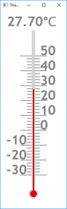 Screen shot of a program Thermometer