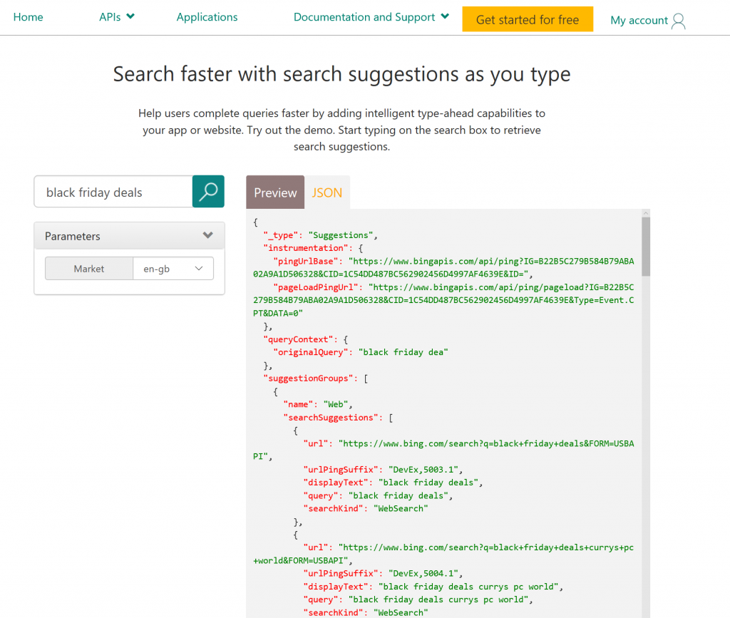 Microsoft Cognitive Services APIs