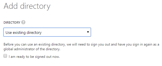 Figure 6: Sign-in as Global Admin for the Azure AD to be added