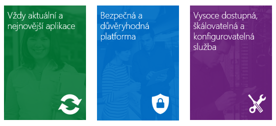 Obrázek 2 – Tři základní principy služeb Office 365