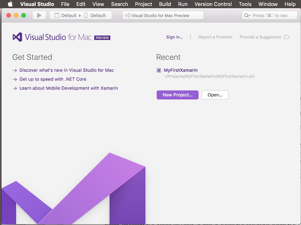 Visual Studio for Mac