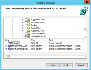 Registry Browser - User Preferences