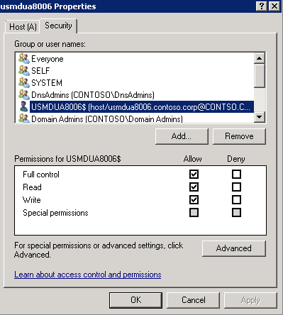 DNS Record Security Properties