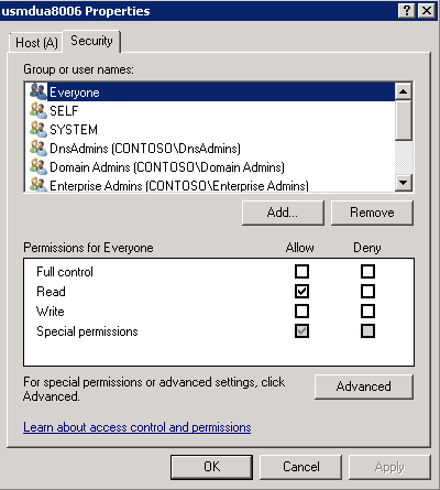 DNS Host Record Security