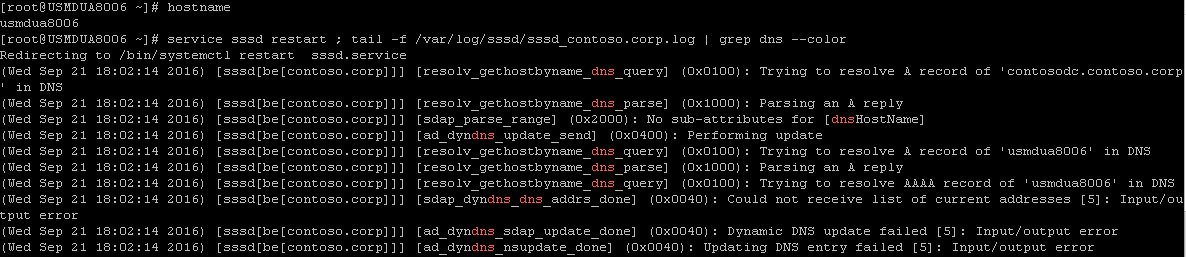 SSSD Domain Log