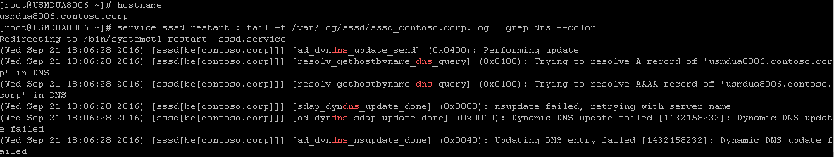 SSSD Domain Log