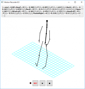 Screen shot of a program Motion Recorder 0.5