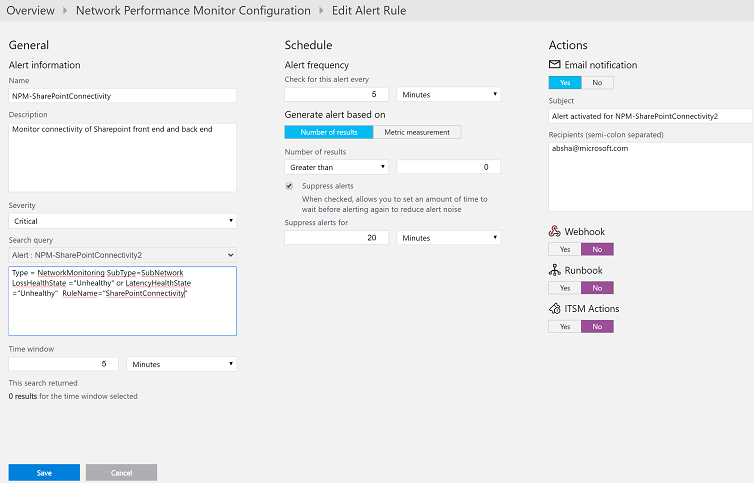 Alert management options