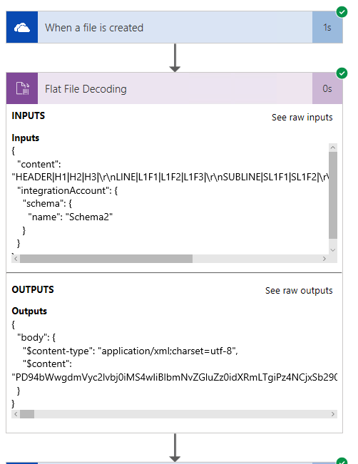 Flat File decode run history