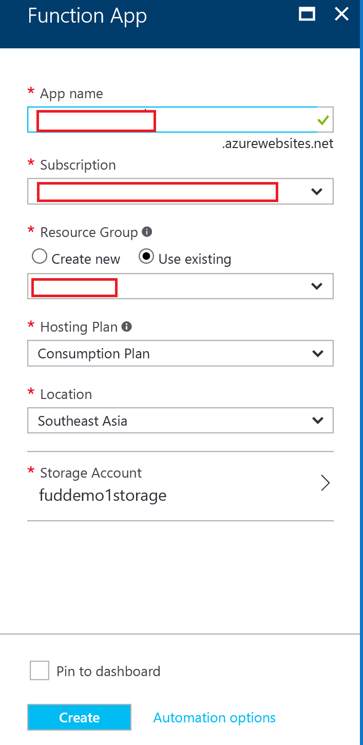 Azure Function Creation