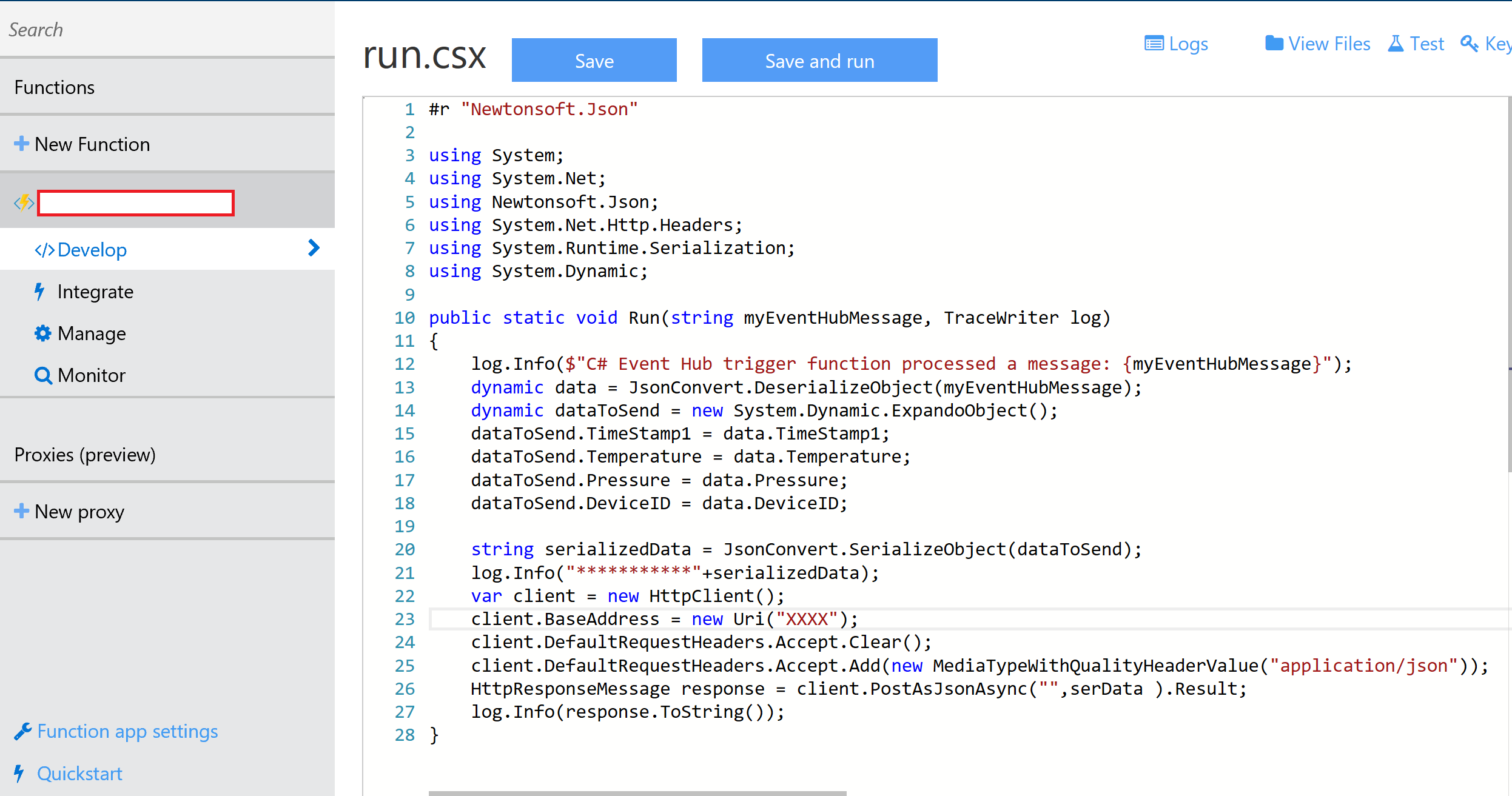 Azure Function Code