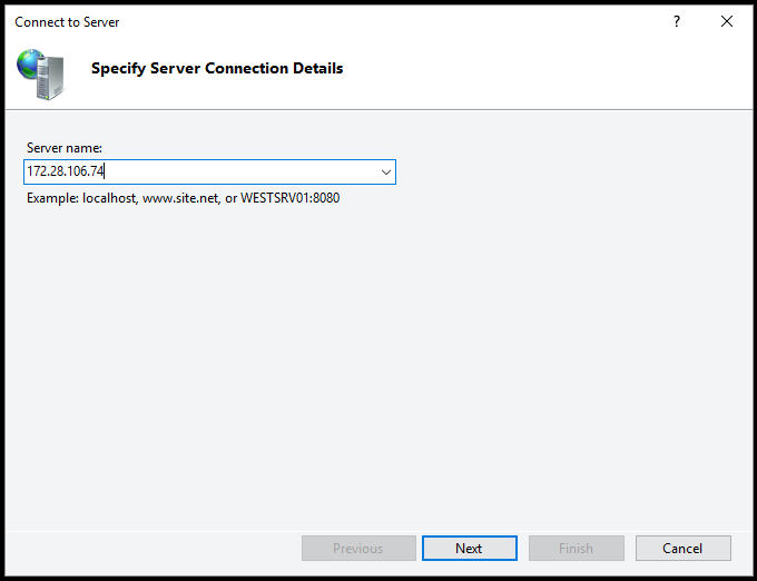 Start IIS Console